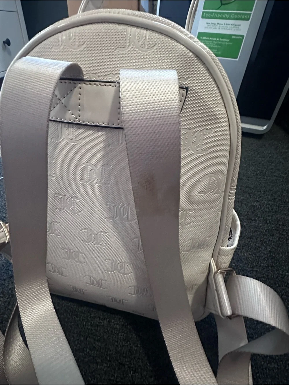 Juicy Couture Cream Mini Logo Backpack